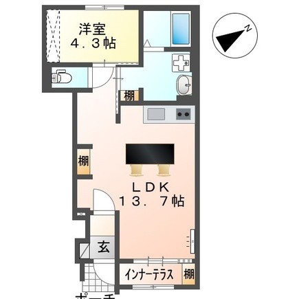 仮）スイートモダン三宅の間取り|間取図