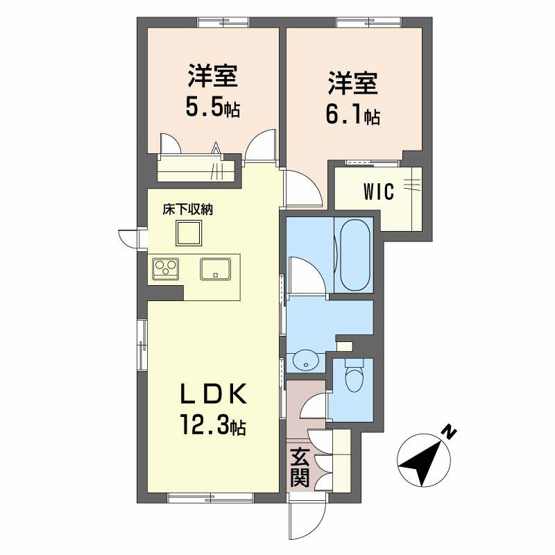 ミラベルK’sⅡの間取り