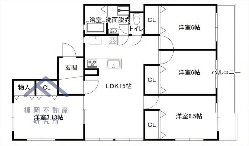 南福岡ファイナンスの間取り