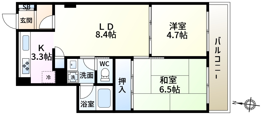 パレッヂ新小岩の間取り