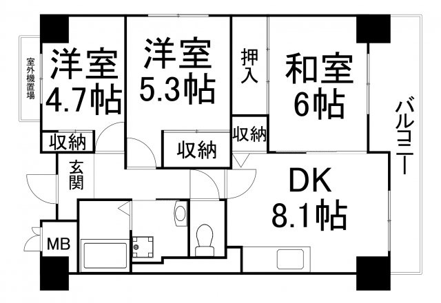 【間取り】 | ラ・ピエール城東