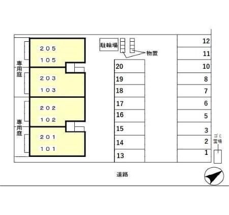 サニーコートの区画図