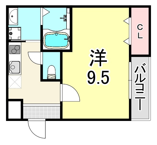 フジパレス長洲公園Ⅲ番館の間取り