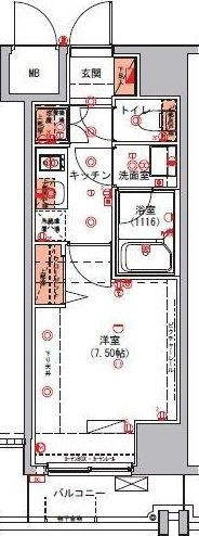 ハーモニーレジデンス錦糸町#002の間取り