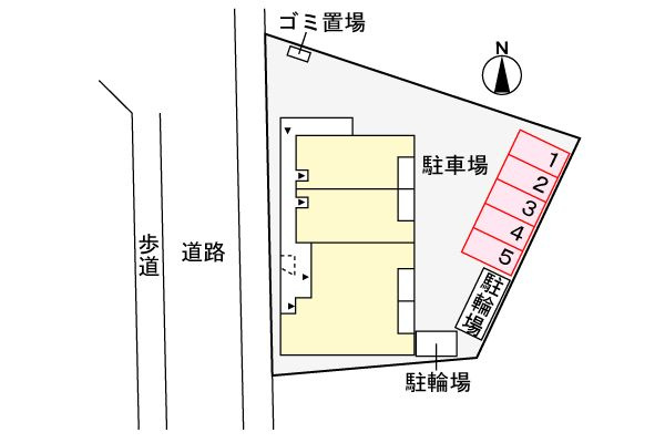 クレシエンテ　ひばりの駐車場