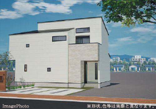 【仲介手数料０円】茅ヶ崎市中島　新築一戸建て　全3棟の外観パース|3号棟【仲介手数料０円】茅ヶ崎市中島　新築一戸建て　全3棟