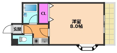 サンヒルズマンションの間取り|間取り反転タイプ