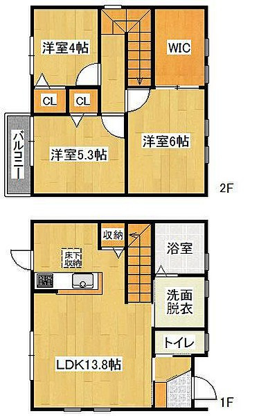 カーサクレスト【キャッシュバック対象物件】の間取り