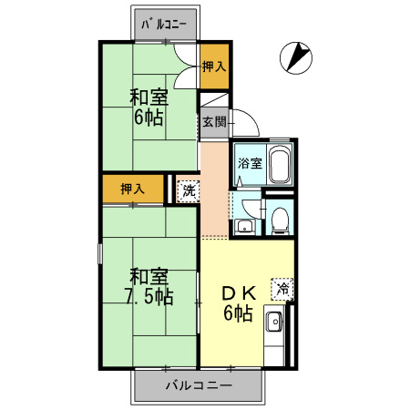 セジュールはくようの間取り