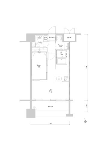 【間取り】 | 新品家具付きマンション住吉20(KaGood福岡) | ※間取りと異なる場合は現状を優先します。