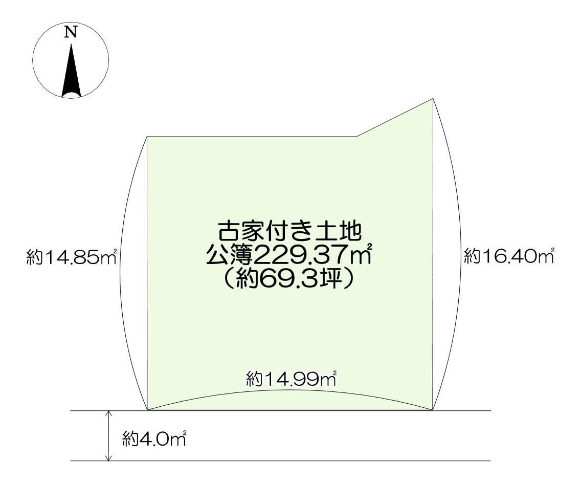御所市大字元町　売土地の土地図