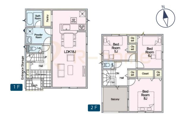 常総市若宮戸第2　新築戸建て　1号棟の間取り|3LDK＋パントリー、土地面積190.08m2、建物面積93.15m2