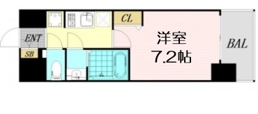 【間取り】 | プレサンス大国町アドロッソ