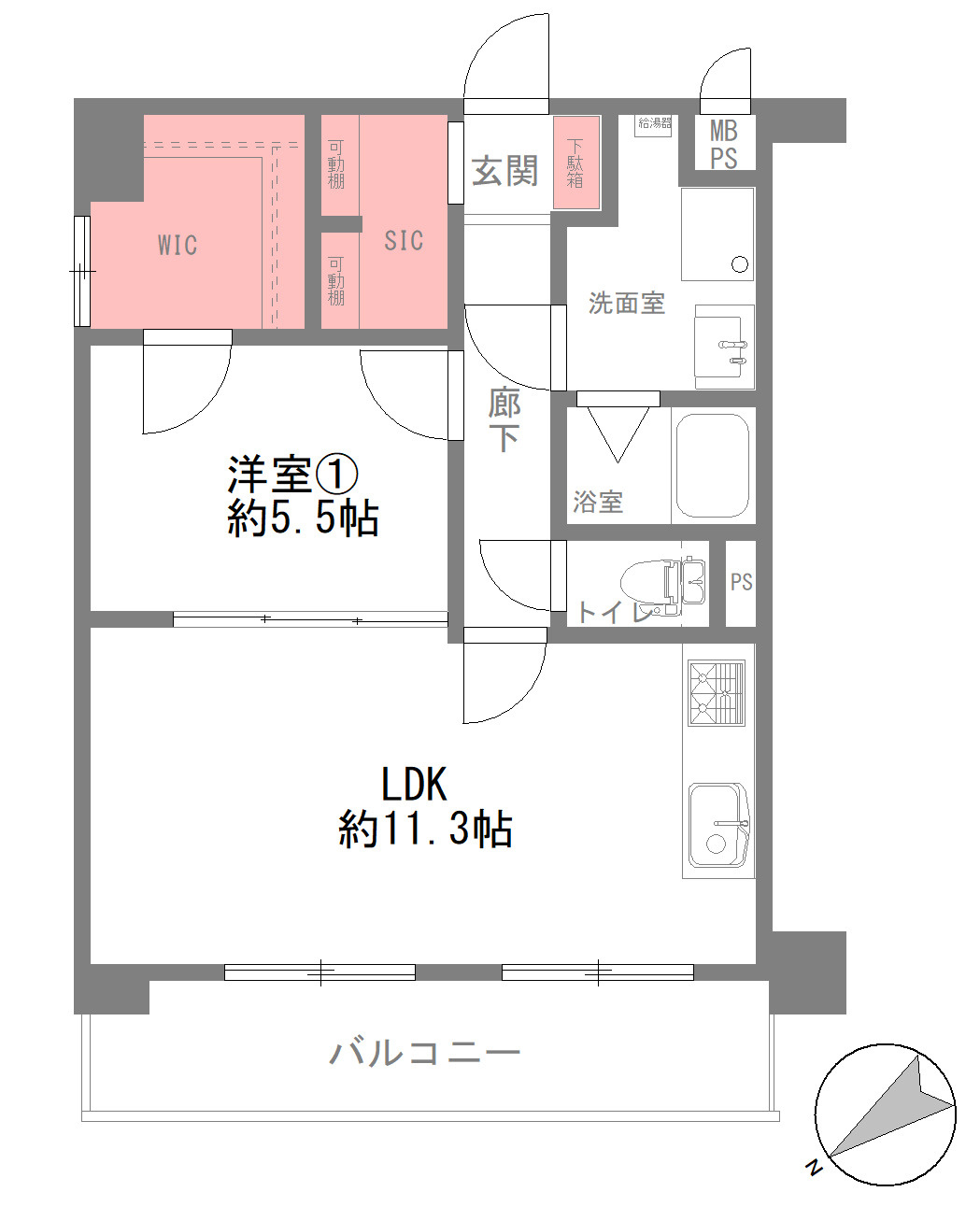 藤和九条コープの間取り
