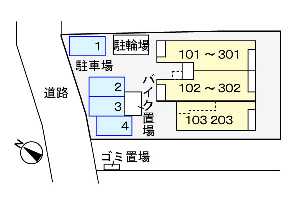 ハイツウィスタリアＡの地図