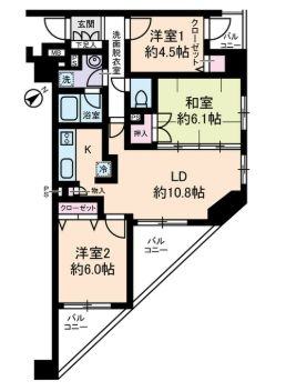 サンクレイドルレヴィール池袋の間取り