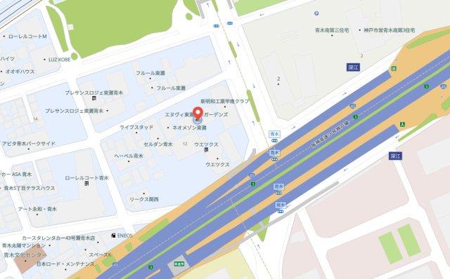エヌヴィ東灘青木ガーデンズの地図