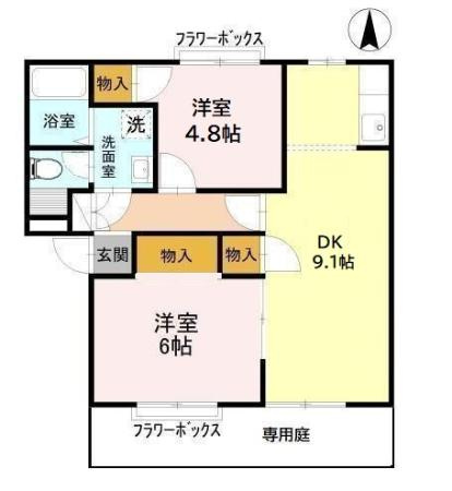 ロイヤルウイングB棟の間取り