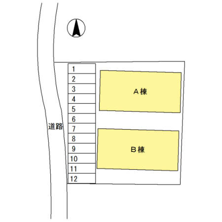 サンシャイン雄町　A棟の駐車場