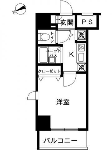 【間取り】 | スカイコートヴィーダ五反田ウエスト | 間取図
