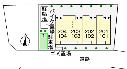 ベルポストの駐車場