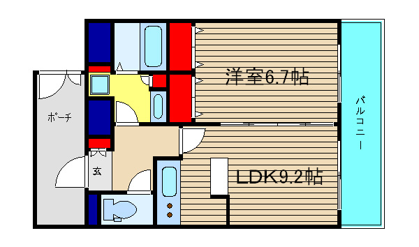 エスティライフ難波西の間取り|現状有姿