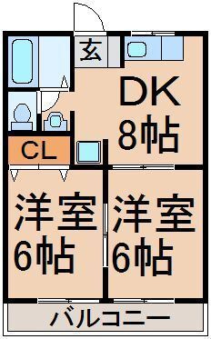 けやき　ハイツ の間取り