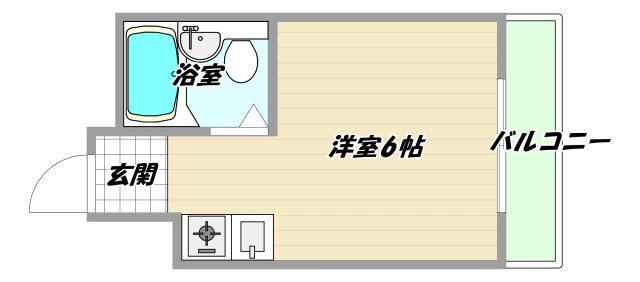 大阪市東淀川区柴島２丁目の賃貸マンションの間取り