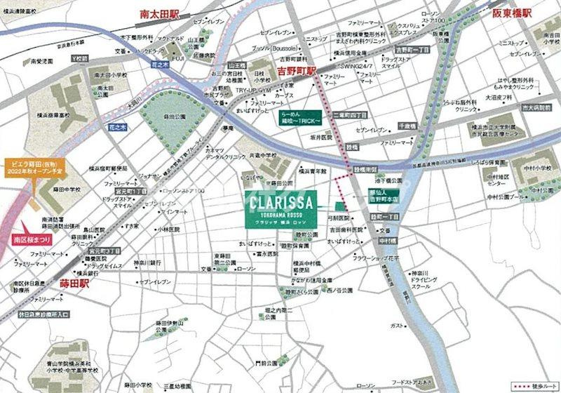 クラリッサ横浜ロッソの地図