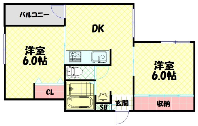 【間取り】 | ハイコート泉尾