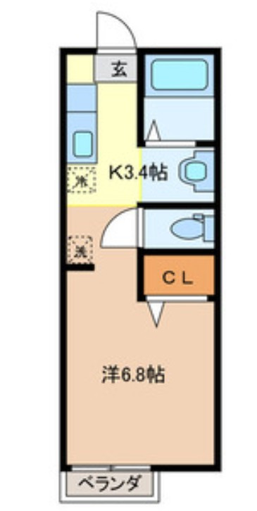 栗原ハイツAの間取り