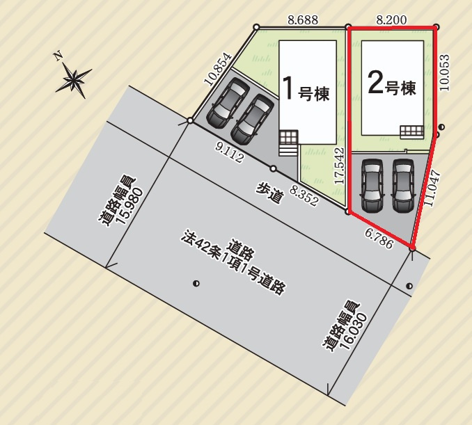 Cradlegarden　 北茨城市大津町　第3　2の前面道路含む現地写真|並列駐車可能です。気になる他の物件と合わせての現地ご案内も可能です。お気軽にお問い合わせください。