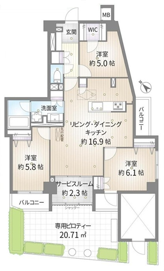 【間取り】 | マイキャッスル東長崎