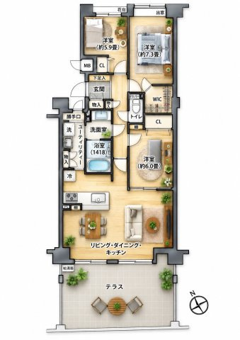 港北ニュータウンイオ2番館の画像