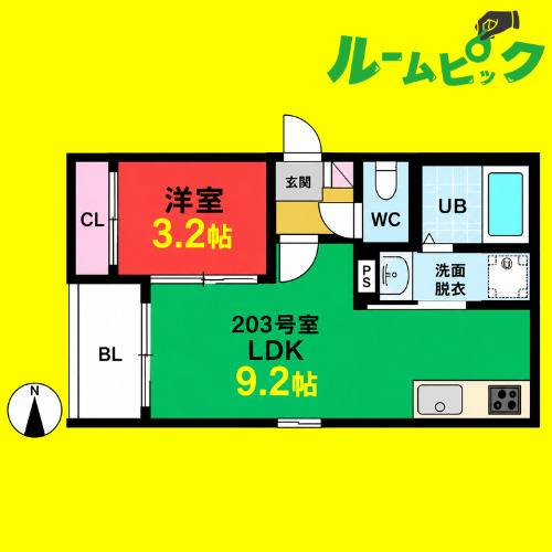 REGALEST豊田本町　名古屋市賃貸　仲介手数料無料の間取り