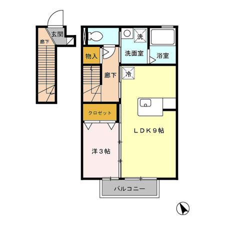 【間取り】 | セジュール宮沢Ａ