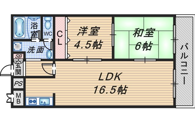 アスモ岡町の間取り