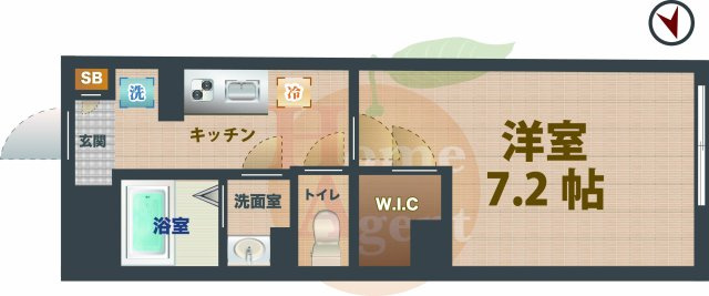 【間取り】 | SOLASIA　residence荻窪Ⅱ | 1Kのお部屋です。