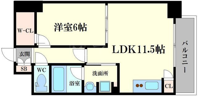 アプリーレ堺筋本町の間取り