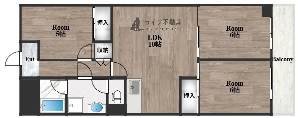 シロハイヌ今米の間取り