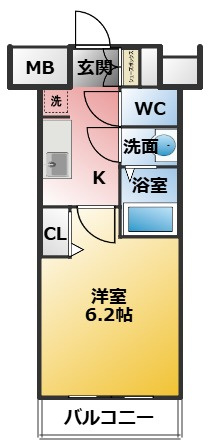 ディアレイシャス名古屋太閤通Ⅱの間取り
