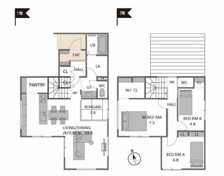 【間取り】 | 甲府市古上条町 オール電化新築戸建A棟 南向き バリアフリー | 3SLDK