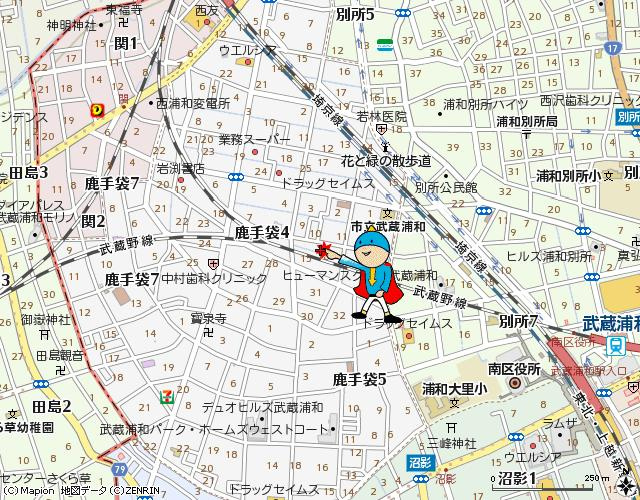 ICCプラザ浦和の地図