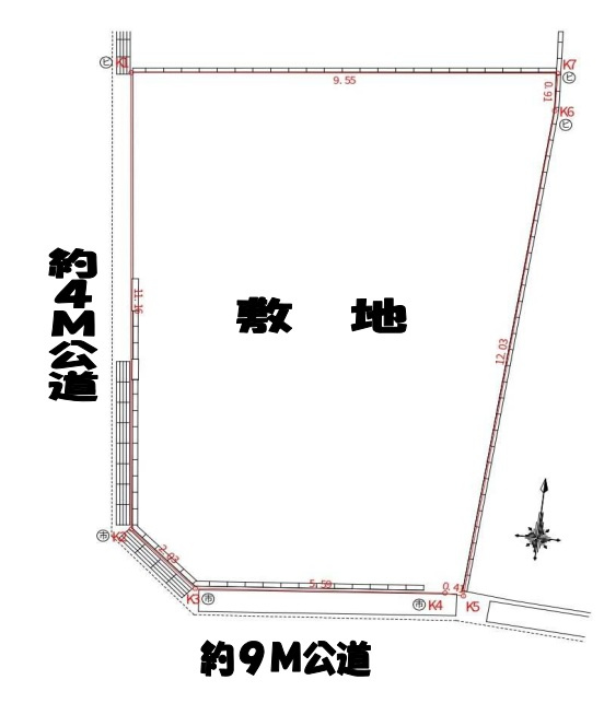 住吉本町　売土地の土地図
