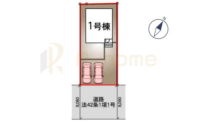 常総市新石下第11　新築戸建て　1号棟の区画図|大きなお買い物だからこそ、メリット・デメリットを伝えさせて頂きます。
R-homeにお任せください♪
