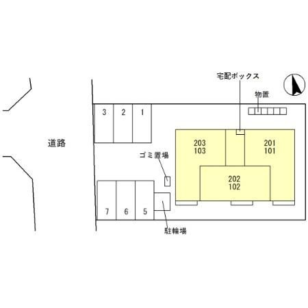 グレースフィーノ花月Ⅱの区画図