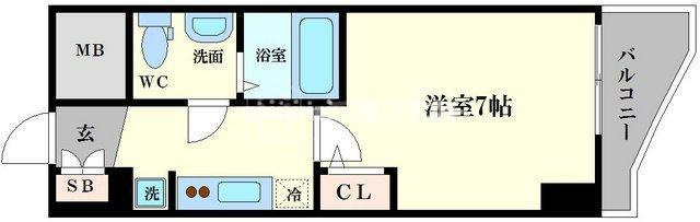 ラシュレエグゼ天王寺の間取り