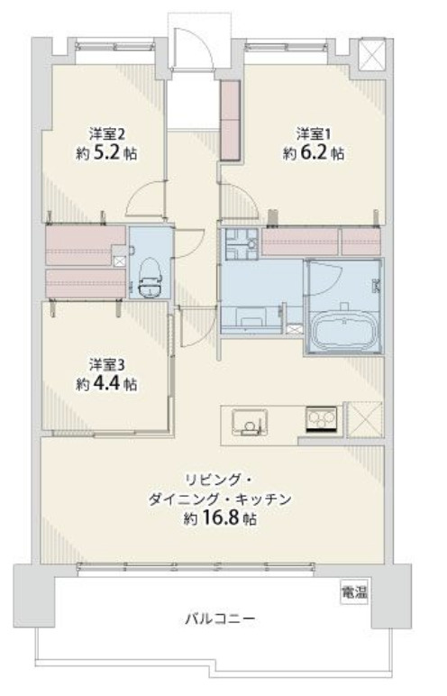 ロワールティアラ室見の間取り
