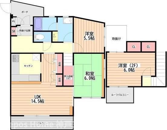 ハイム北野北館の間取り