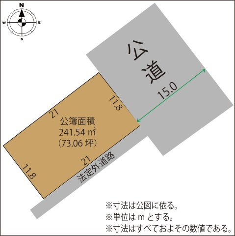 足利市伊勢町４丁目の売地の土地図
